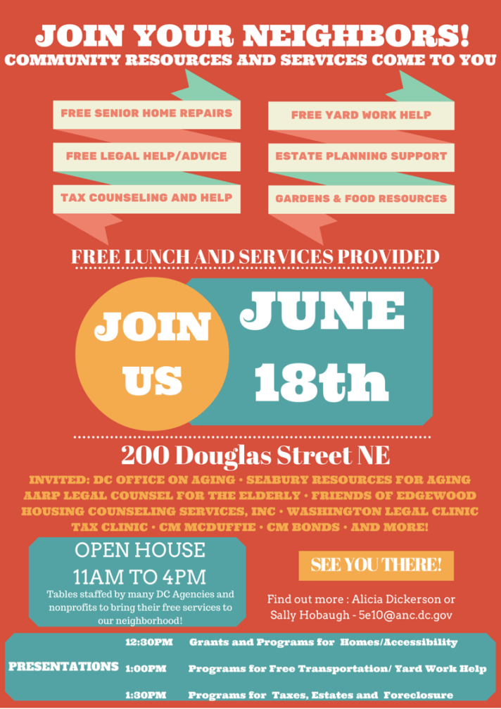 Orange Typographic Dated A4 Flyer